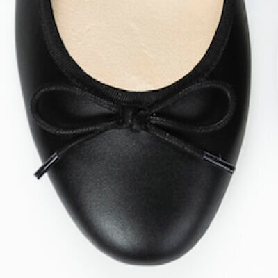 A rounded toe shoe follows the shape of your foot & minimises the length of your foot. Example shown: Bohobo Yasmin ballet flats which go up to size 14 AU/US.