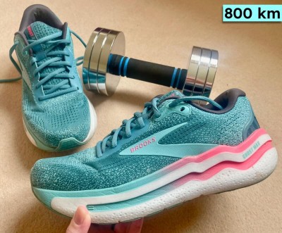 Brooks Ghost Max 2 shoes after 9 months wear walking 500 miles