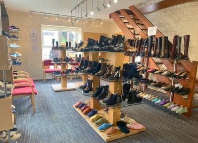Inside Magnus Shoes showroom in Harpole, Northampton