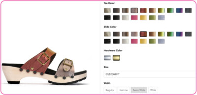Customize shoe colors in the design lab online tool
