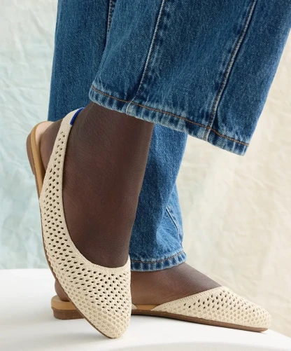 Rothy's The Almond slingbacks in cream up to size 13 us