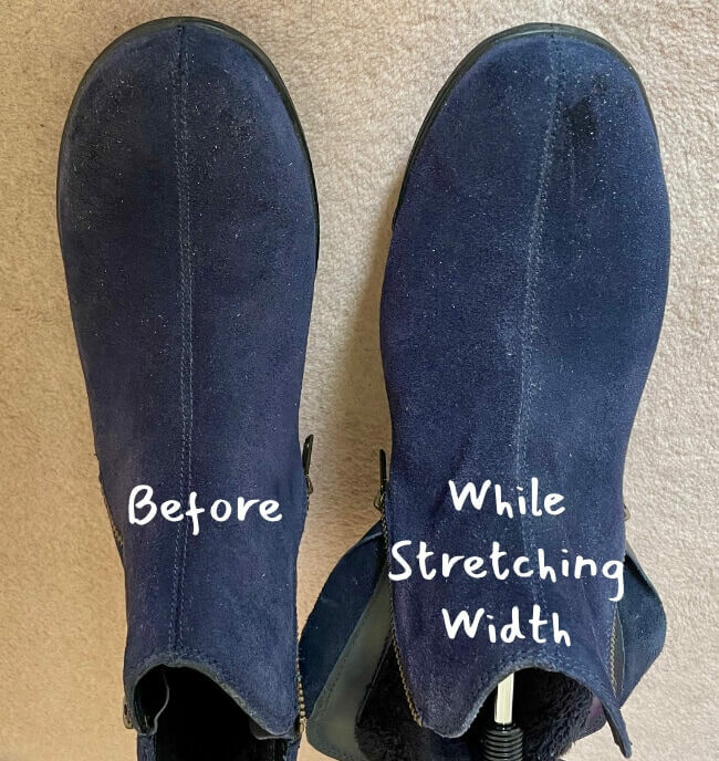 Do shoe stretchers work to make shoes bigger at home? Before and after