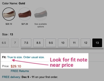 Look for the Fit note near the price on Amazon product pages