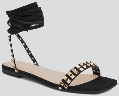 Wide flat wrap around sandals