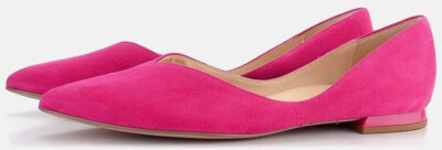 Hogl bright pink cut out ballet flat shoes
