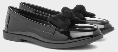 Lilley patent bow loafers