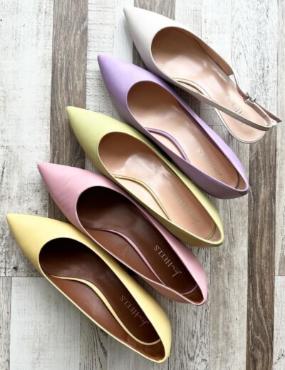 Low Heels in a range of pastel colours
