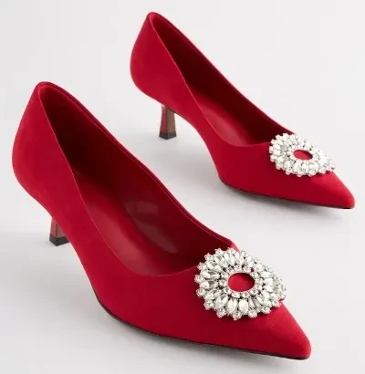 Jewel embellished red heels up to size 43 from Next