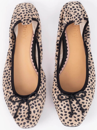 Otto + Ivy Olivia animal print ballet flats