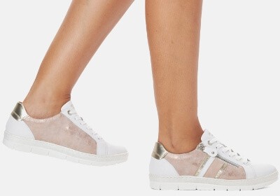 Metallic zip sneakers