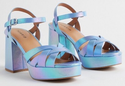 Shimmery platform sandals