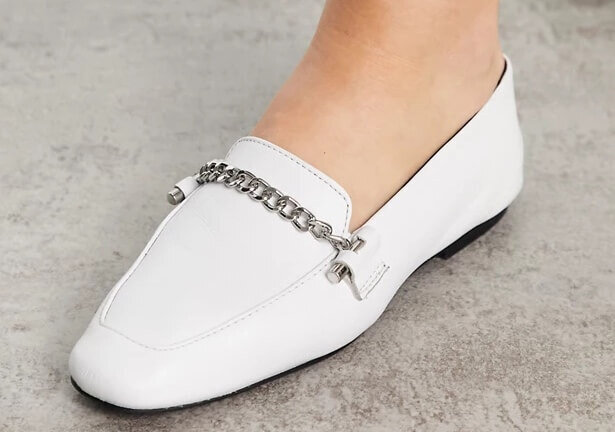 ASOS Design Minute leather loafers go up to size 9 UK