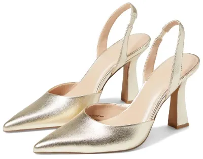 Faryl Genny gold slingback heels up to size 16 us