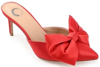 Red big bow heels up to size 12 medium and wide from Journee Collection