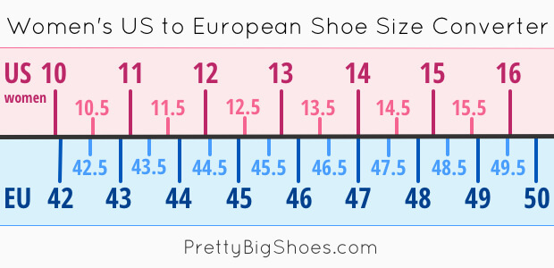 large shoe size conversion chart 