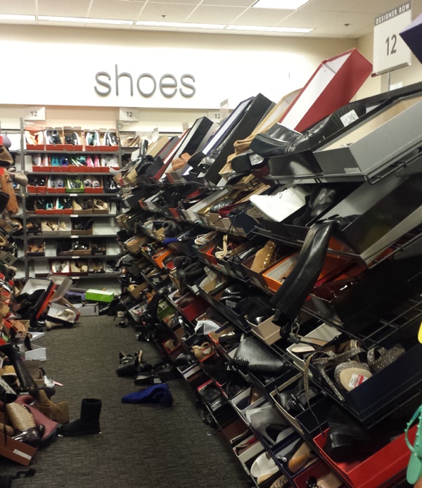Great size 12 US (10 UK) selection in Nordstrom Rack, Union Square if you can pardon the mess. Visit the Fulton St, Brooklyn branch for a neater, calmer experience but somewhat less selection